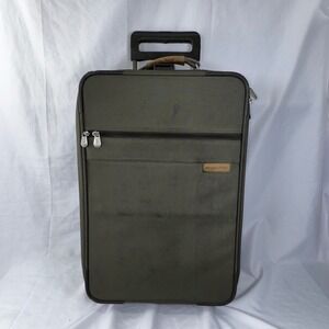 Briggs & Riley Rolling 22" Carry-On Suitcase Luggage Wheeled Olive Green